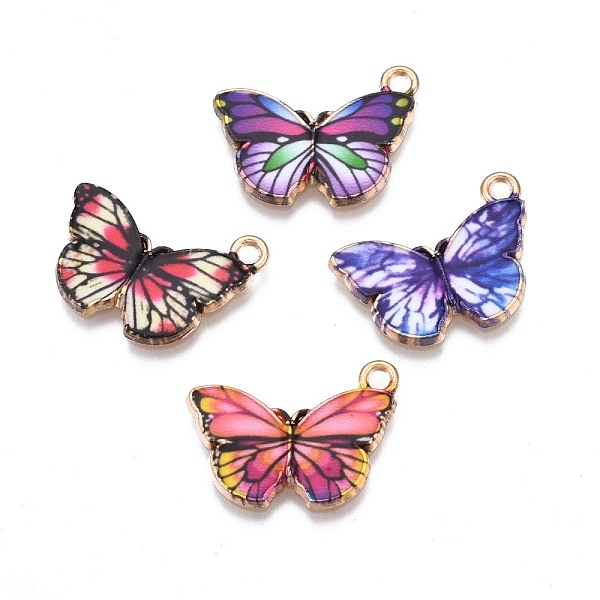 PandaHall Printed Alloy Pendants, Cadmium Free & Nickel Free & Lead Free, Light Gold, Butterfly, Mixed Color, 15x20x1.5mm, Hole: 1.8mm Alloy..., Multicolor
PandaHall Printed Alloy Pendants, Cadmium Free & Nickel Free & Lead Free, Light Gold, Butterfly, Mixed Color, 15x20x1.5mm, Hole: 1.8mm Alloy..., Multicolor