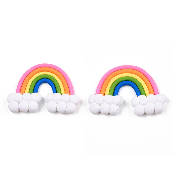 PandaHall Handmade Polymer Clay Cabochons, Rainbow with Cloud, Colorful, 31~38x45~53x8~9mm Polymer Clay Rainbow
PandaHall Handmade Polymer Clay Cabochons, Rainbow with Cloud, Colorful, 31~38x45~53x8~9mm Polymer Clay Rainbow