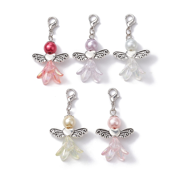 PandaHall Angel Acrylic Pendant Decorations, with Alloy Lobster Claw Clasps, Mixed Color, 46mm Acrylic Angel & Fairy Multicolor
PandaHall Angel Acrylic Pendant Decorations, with Alloy Lobster Claw Clasps, Mixed Color, 46mm Acrylic Angel & Fairy Multicolor