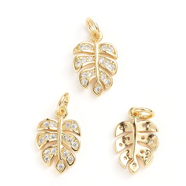 PandaHall Brass Micro Pave Cubic Zirconia Pendants, Tropical Leaf Charms, with Jump Ring, Monstera Leaf, Clear, Golden, 14.5x9.5x2mm, Hole...
PandaHall Brass Micro Pave Cubic Zirconia Pendants, Tropical Leaf Charms, with Jump Ring, Monstera Leaf, Clear, Golden, 14.5x9.5x2mm, Hole...