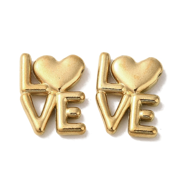 PandaHall Ion Plating(IP) 304 Stainless Steel Beads, Word Love, Golden, 16x12x3mm, Hole: 1.2mm 304 Stainless Steel Word
PandaHall Ion Plating(IP) 304 Stainless Steel Beads, Word Love, Golden, 16x12x3mm, Hole: 1.2mm 304 Stainless Steel Word