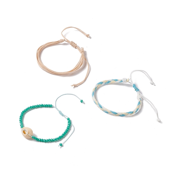 PandaHall 3Pcs 3 Style Natural Shell & Glass Braided Bead Bracelets Set, Adjustable Bracelets for Women, Green, Inner Diameter: 2~4 inch...
PandaHall 3Pcs 3 Style Natural Shell & Glass Braided Bead Bracelets Set, Adjustable Bracelets for Women, Green, Inner Diameter: 2~4 inch...