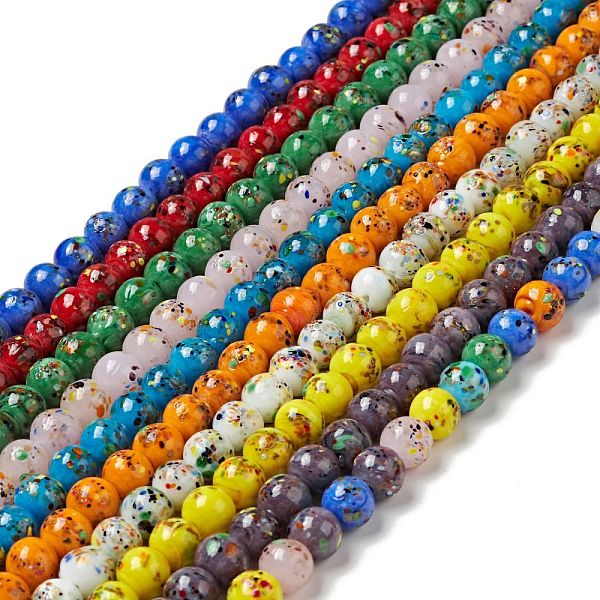 PandaHall Handmade Lampwork Beads Strand, Round, Mixed Color, 10x9~10mm, Hole: 1.2mm, about 40pcs/strand, 14.76 inch(37.5cm) Lampwork Round..., Multicolor
PandaHall Handmade Lampwork Beads Strand, Round, Mixed Color, 10x9~10mm, Hole: 1.2mm, about 40pcs/strand, 14.76 inch(37.5cm) Lampwork Round..., Multicolor