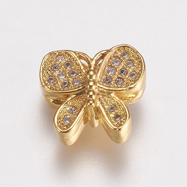 PandaHall Brass Micro Pave Cubic Zirconia Beads, Butterfly, Clear, Golden, 10x11x4.5mm, Hole: 1mm Brass+Cubic Zirconia Butterfly Clear
PandaHall Brass Micro Pave Cubic Zirconia Beads, Butterfly, Clear, Golden, 10x11x4.5mm, Hole: 1mm Brass+Cubic Zirconia Butterfly Clear