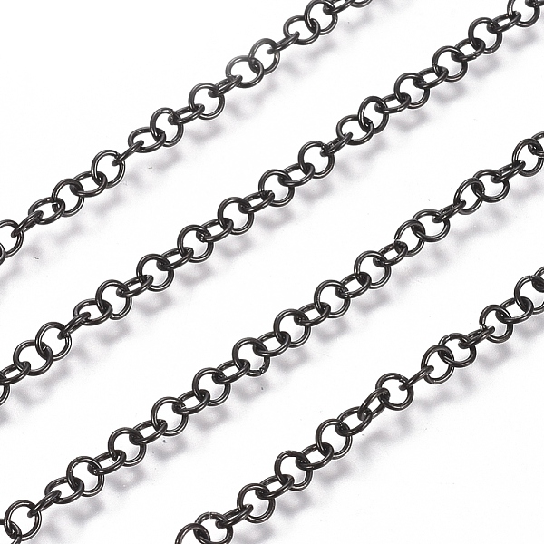 PandaHall 304 Stainless Steel Rolo Chains, Belcher Chain, with Spool, Unwelded, Electrophoresis Black, Links: 3.5x0.6mm, about 32.8 Feet...
PandaHall 304 Stainless Steel Rolo Chains, Belcher Chain, with Spool, Unwelded, Electrophoresis Black, Links: 3.5x0.6mm, about 32.8 Feet...