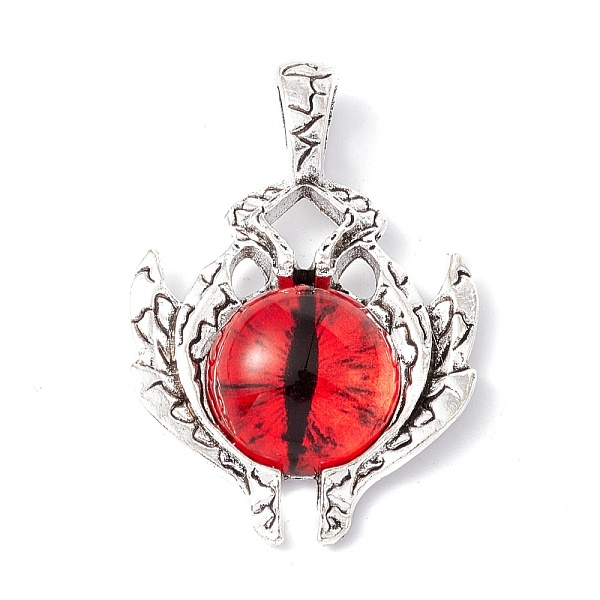 PandaHall Glass Pendants, with Antique Silver Plated Alloy Findings, Evil Eye, Red, 42x29x8.5mm, Hole: 6x4mm Alloy+Glass Evil Eye Red
PandaHall Glass Pendants, with Antique Silver Plated Alloy Findings, Evil Eye, Red, 42x29x8.5mm, Hole: 6x4mm Alloy+Glass Evil Eye Red