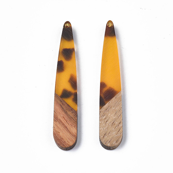 PandaHall Resin & Walnut Wood Pendants, Teardrop, Goldenrod, 44x7.5x3.5mm, Hole: 1.5mm Resin+Wood Teardrop Gold
PandaHall Resin & Walnut Wood Pendants, Teardrop, Goldenrod, 44x7.5x3.5mm, Hole: 1.5mm Resin+Wood Teardrop Gold