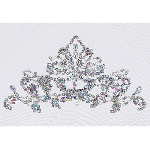 PandaHall Rhinestone & Plastic Beaded Appliques, with Brass Finding, Sew on Ornament Accessories, Clear AB, 120x215x6mm Plastic None White
PandaHall Rhinestone & Plastic Beaded Appliques, with Brass Finding, Sew on Ornament Accessories, Clear AB, 120x215x6mm Plastic None White