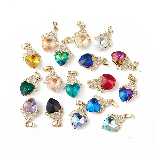 PandaHall Real 18K Gold Plated Rack Plating Brass Micro Pave Clear Cubic Zirconia Pendants, with Glass, Long-Lasting Plated, Cadmium Free &..., Multicolor
PandaHall Real 18K Gold Plated Rack Plating Brass Micro Pave Clear Cubic Zirconia Pendants, with Glass, Long-Lasting Plated, Cadmium Free &..., Multicolor