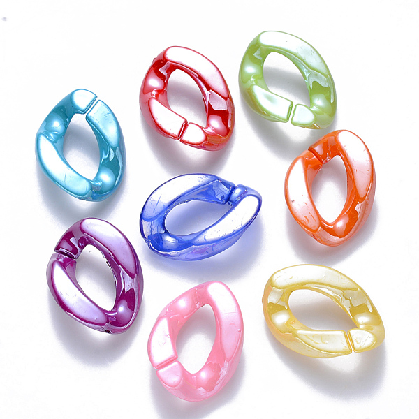 PandaHall Opaque Acrylic Linking Rings, Quick Link Connectors, for Curb Chains Making, Pearlized, Twist, Mixed Color, 23x17x4.5mm, Inner..., Multicolor
PandaHall Opaque Acrylic Linking Rings, Quick Link Connectors, for Curb Chains Making, Pearlized, Twist, Mixed Color, 23x17x4.5mm, Inner..., Multicolor