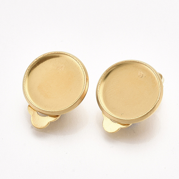 PandaHall 201 Stainless Steel Clip-on Earring Findings, Flat Round, Golden, Tray: 12mm, 17x13.5x6.5mm, Hole: 3mm 201 Stainless Steel
PandaHall 201 Stainless Steel Clip-on Earring Findings, Flat Round, Golden, Tray: 12mm, 17x13.5x6.5mm, Hole: 3mm 201 Stainless Steel