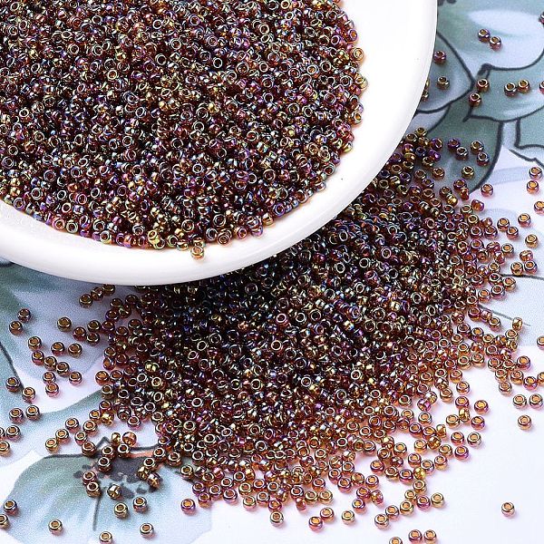 PandaHall MIYUKI Round Rocailles Beads, Japanese Seed Beads, 11/0, (RR257) Transparent Topaz AB, 2x1.3mm, Hole: 0.8mm, about 5500pcs/50g..., Brown
PandaHall MIYUKI Round Rocailles Beads, Japanese Seed Beads, 11/0, (RR257) Transparent Topaz AB, 2x1.3mm, Hole: 0.8mm, about 5500pcs/50g..., Brown