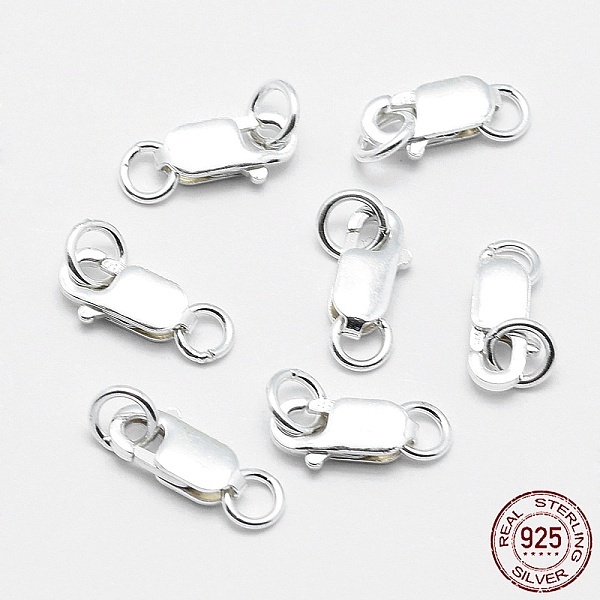 PandaHall 925 Sterling Silver Lobster Claw Clasps, with Jump Rings, Rectangle, Silver, 14mm, Hole: 2.5mm, Clasp: 8x4x2mm Sterling Silver...
PandaHall 925 Sterling Silver Lobster Claw Clasps, with Jump Rings, Rectangle, Silver, 14mm, Hole: 2.5mm, Clasp: 8x4x2mm Sterling Silver...