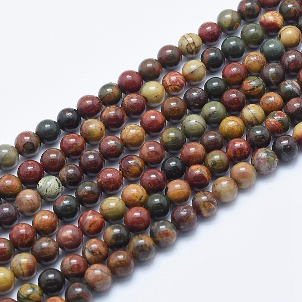 PandaHall Natural Polychrome Jasper/Picasso Stone/Picasso Jasper Beads Strands, Round, 6mm, Hole: 1mm, about 62pcs/strand, 15.7 inch(40cm)...
PandaHall Natural Polychrome Jasper/Picasso Stone/Picasso Jasper Beads Strands, Round, 6mm, Hole: 1mm, about 62pcs/strand, 15.7 inch(40cm)...