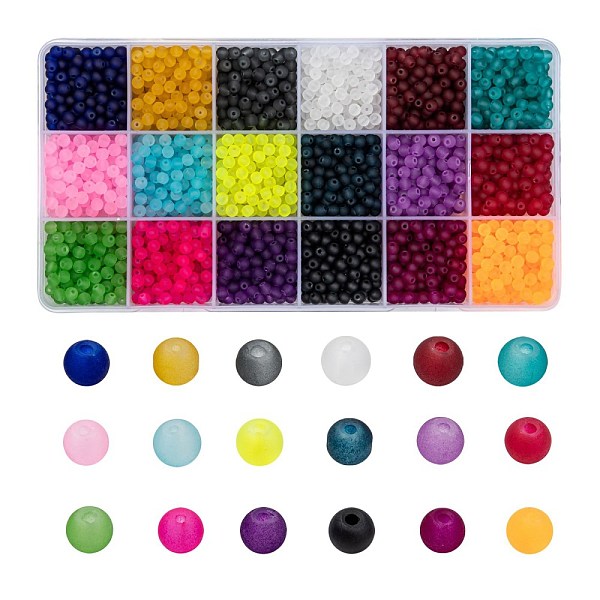 PandaHall 18 Colors Transparent Glass Beads, for Beading Jewelry Making, Frosted, Round, Mixed Color, 4mm, Hole: 1.1~1.6mm, about..., Multicolor
PandaHall 18 Colors Transparent Glass Beads, for Beading Jewelry Making, Frosted, Round, Mixed Color, 4mm, Hole: 1.1~1.6mm, about..., Multicolor