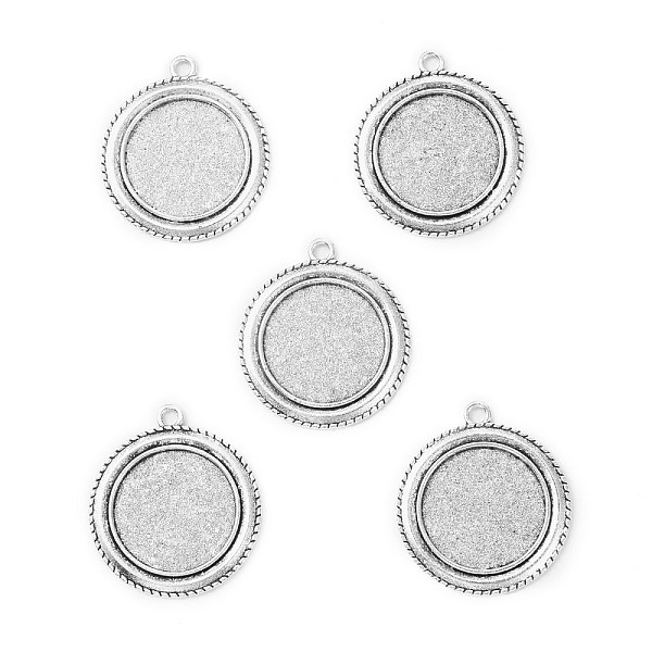PandaHall Vintage Tibetan Style Alloy Pendant Cabochon Bezel Settings, Cadmium Free & Lead Free, Antique Silver, Flat Round Tray: 25mm...
PandaHall Vintage Tibetan Style Alloy Pendant Cabochon Bezel Settings, Cadmium Free & Lead Free, Antique Silver, Flat Round Tray: 25mm...