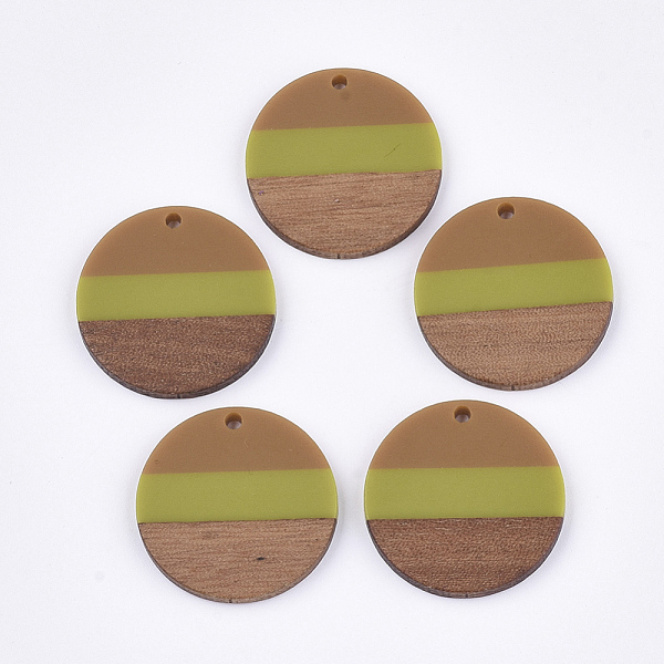 PandaHall Tri-color Resin & Walnut Wood Pendants, Flat Round, Camel, 28x3.5mm, Hole: 2mm Resin+Wood Flat Round Brown
PandaHall Tri-color Resin & Walnut Wood Pendants, Flat Round, Camel, 28x3.5mm, Hole: 2mm Resin+Wood Flat Round Brown
