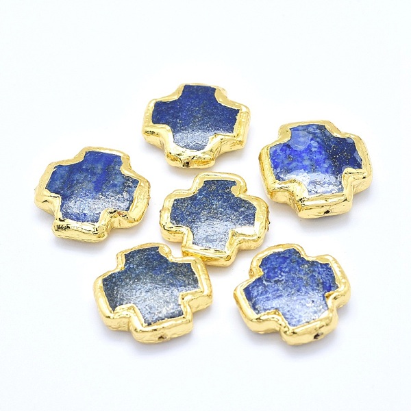 PandaHall Natural Lapis Lazuli Beads, Golden Edge Plated, Cross, 20~23x19~24x5~7mm, Hole: 0.8~1mm Lapis Lazuli Cross
PandaHall Natural Lapis Lazuli Beads, Golden Edge Plated, Cross, 20~23x19~24x5~7mm, Hole: 0.8~1mm Lapis Lazuli Cross