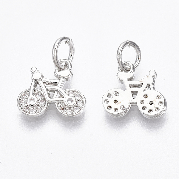 PandaHall Brass Micro Pave Clear Cubic Zirconia Charms, with Jump Ring, Nickel Free, Bike, Real Platinum Plated, 10x10x1.5mm, Hole: 3mm...
PandaHall Brass Micro Pave Clear Cubic Zirconia Charms, with Jump Ring, Nickel Free, Bike, Real Platinum Plated, 10x10x1.5mm, Hole: 3mm...