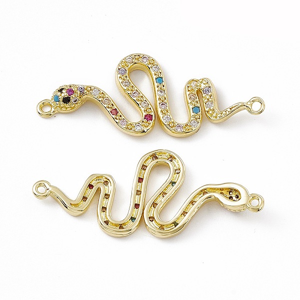 PandaHall Brass Micro Pave Cubic Zirconia Connector Charms, Snake Links, Real 18K Gold Plated, Colorful, 13x32x2mm, Hole: 1mm Brass+Cubic...
PandaHall Brass Micro Pave Cubic Zirconia Connector Charms, Snake Links, Real 18K Gold Plated, Colorful, 13x32x2mm, Hole: 1mm Brass+Cubic...