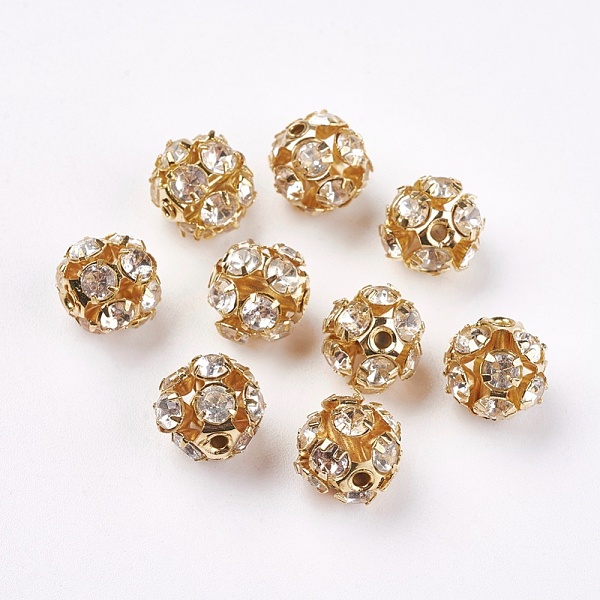 PandaHall Brass Clear Rhinestone Beads, Grade B, Round, Golden, 8mm Brass+Rhinestone Round Clear
PandaHall Brass Clear Rhinestone Beads, Grade B, Round, Golden, 8mm Brass+Rhinestone Round Clear