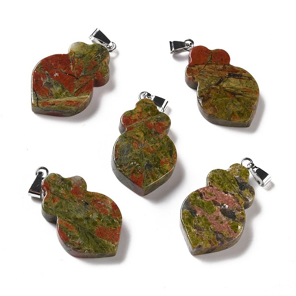 PandaHall Natural Unakite Pendants, with Platinum Tone Brass Findings, Leaf, 29~31x16~17x3~6mm, Hole: 2x6mm Unakite Leaf
PandaHall Natural Unakite Pendants, with Platinum Tone Brass Findings, Leaf, 29~31x16~17x3~6mm, Hole: 2x6mm Unakite Leaf
