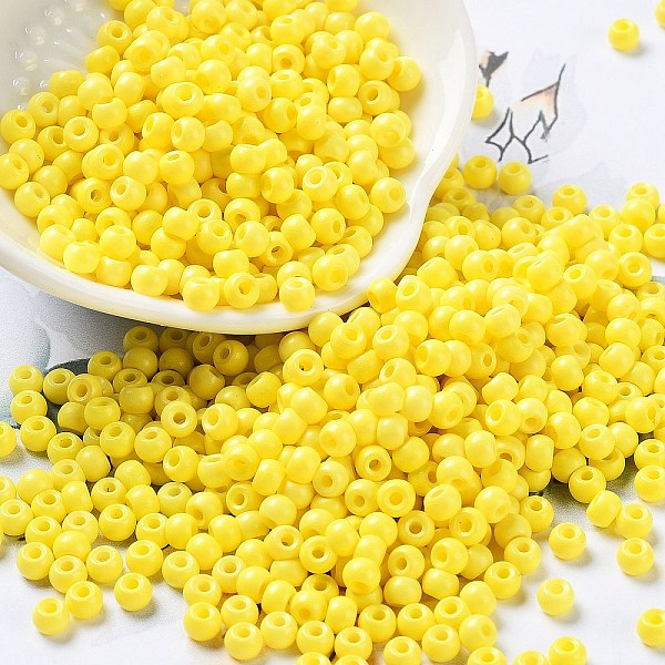 PandaHall Baking Paint Glass Seed Beads, Round, Yellow, 4x3mm, Hole: 1.2mm, about 7650pcs/pound Glass Yellow
PandaHall Baking Paint Glass Seed Beads, Round, Yellow, 4x3mm, Hole: 1.2mm, about 7650pcs/pound Glass Yellow