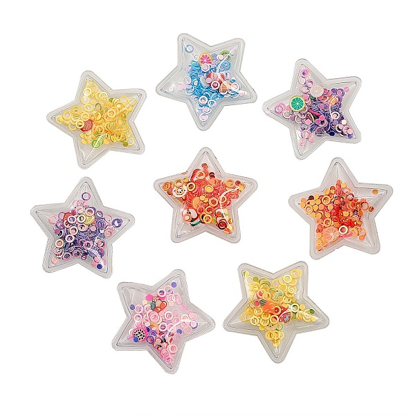 PandaHall 50Pcs 5 Colors Quicksand Sequin Plastic Cabochons, for Hair Ornament & Costume Accessory, Star, Mixed Color, 37x37mm, 10pcs/color..., Multicolor
PandaHall 50Pcs 5 Colors Quicksand Sequin Plastic Cabochons, for Hair Ornament & Costume Accessory, Star, Mixed Color, 37x37mm, 10pcs/color..., Multicolor