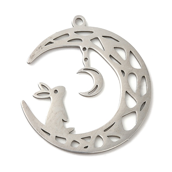 PandaHall 201 Stainless Steel Pendants, Rabbit on the Moon, Stainless Steel Color, 28x25x1mm, Hole: 1.5mm 201 Stainless Steel Moon
PandaHall 201 Stainless Steel Pendants, Rabbit on the Moon, Stainless Steel Color, 28x25x1mm, Hole: 1.5mm 201 Stainless Steel Moon