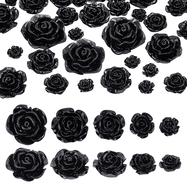 PandaHall 60pcs Resin Rose Beads, 5 Size Black Rose Cabochons Flatback Flower Resin Beads with No Hole Opaque Rose Cabochons for DIY Craft...
PandaHall 60pcs Resin Rose Beads, 5 Size Black Rose Cabochons Flatback Flower Resin Beads with No Hole Opaque Rose Cabochons for DIY Craft...
