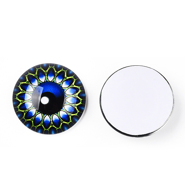 PandaHall Glass Cabochons, Half Round with Eye, Kaleidoscope, Blue, 20x6.5mm Glass Half Round Blue
PandaHall Glass Cabochons, Half Round with Eye, Kaleidoscope, Blue, 20x6.5mm Glass Half Round Blue