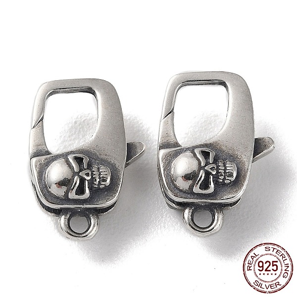 PandaHall 925 Thailand Sterling Silver Lobster Claw Clasps, Skull, with 925 Stamp, Antique Silver, 14.5x10x5mm, Hole: 1.5mm Sterling Silver...
PandaHall 925 Thailand Sterling Silver Lobster Claw Clasps, Skull, with 925 Stamp, Antique Silver, 14.5x10x5mm, Hole: 1.5mm Sterling Silver...