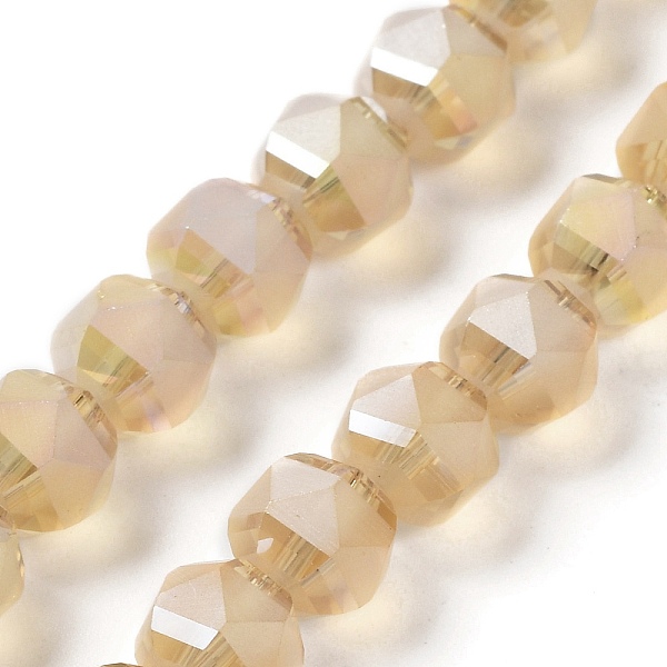 PandaHall Electroplate Transparent Glass Beads Strands, Frosted, Faceted, Lantern, Blanched Almond, 7x7.8x7.5mm, Hole: 1.5mm, about...
PandaHall Electroplate Transparent Glass Beads Strands, Frosted, Faceted, Lantern, Blanched Almond, 7x7.8x7.5mm, Hole: 1.5mm, about...