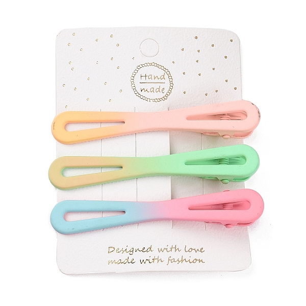 PandaHall Knot Spray Painted Iron Alligator Hair Clip for Girls, Mixed Color, 14.5x81.5x13.5mm, 3pcs/card Iron Multicolor
PandaHall Knot Spray Painted Iron Alligator Hair Clip for Girls, Mixed Color, 14.5x81.5x13.5mm, 3pcs/card Iron Multicolor