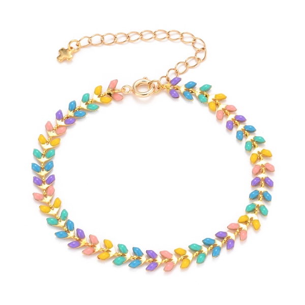 PandaHall Brass Enamel Cobs Chains Bracelets, with Golden Plated Curb Chains and Spring Ring Clasps, Colorful, 7-3/8 inch(18.8cm) Brass
PandaHall Brass Enamel Cobs Chains Bracelets, with Golden Plated Curb Chains and Spring Ring Clasps, Colorful, 7-3/8 inch(18.8cm) Brass