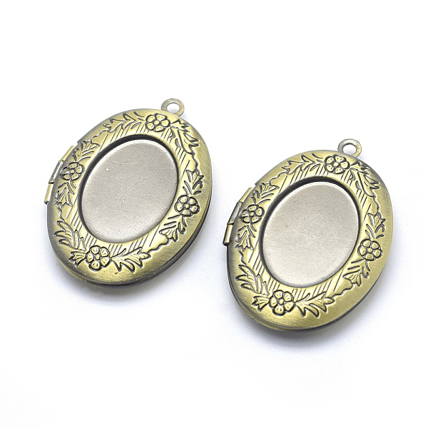 PandaHall Brass Locket Pendants, Photo Frame Charms for Necklaces, Cadmium Free & Nickel Free & Lead Free, Oval with Flower, Brushed Antique...
PandaHall Brass Locket Pendants, Photo Frame Charms for Necklaces, Cadmium Free & Nickel Free & Lead Free, Oval with Flower, Brushed Antique...