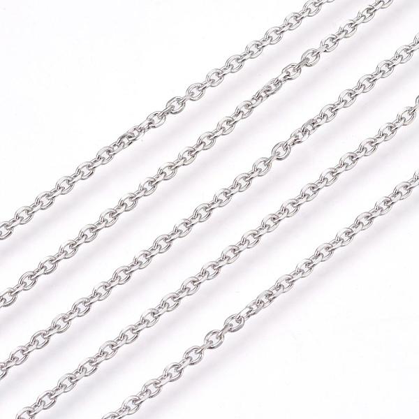 PandaHall 304 Stainless Steel Cable Chains, Diamond Cut Chains, Unwelded, Faceted, Oval, Stainless Steel Color, 2mm, Links: 3x2x0.6mm 304...
PandaHall 304 Stainless Steel Cable Chains, Diamond Cut Chains, Unwelded, Faceted, Oval, Stainless Steel Color, 2mm, Links: 3x2x0.6mm 304...