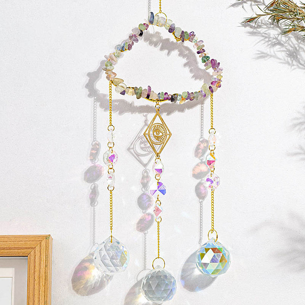 PandaHall Natural Fluorite Copper Wire Wrapped Cloud Hanging Ornaments, Teardrop Glass Tassel Suncatchers for Home Outdoor Decoration, 420mm...
PandaHall Natural Fluorite Copper Wire Wrapped Cloud Hanging Ornaments, Teardrop Glass Tassel Suncatchers for Home Outdoor Decoration, 420mm...