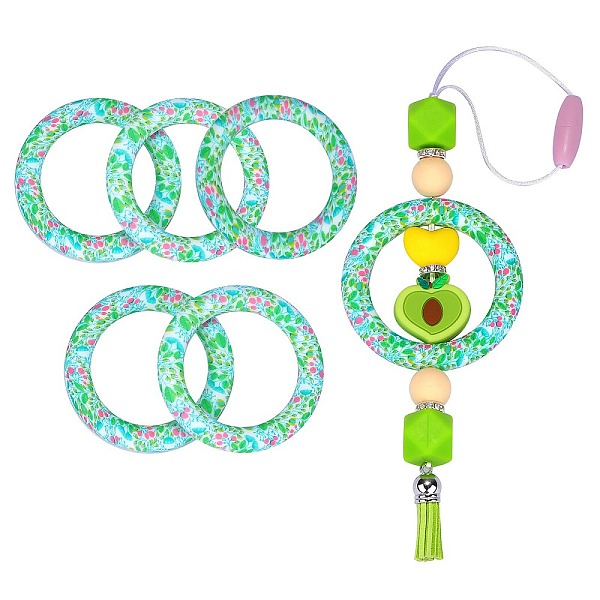 PandaHall 5Pcs Ring Food Grade Eco-Friendly Silicone Beads, Chewing Beads For Teethers, DIY Nursing Necklaces Making, Colorful, 65x9.5mm..., Multicolor
PandaHall 5Pcs Ring Food Grade Eco-Friendly Silicone Beads, Chewing Beads For Teethers, DIY Nursing Necklaces Making, Colorful, 65x9.5mm..., Multicolor