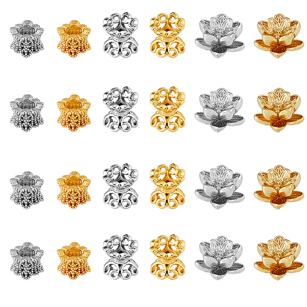 PandaHall SUPERFINDINGS 24Pcs 3 Styles Flower Bead Caps 2 Colors Brass Lotus Flower End Cap Multi-Petal Round Filigree Cup Shape Bead...
PandaHall SUPERFINDINGS 24Pcs 3 Styles Flower Bead Caps 2 Colors Brass Lotus Flower End Cap Multi-Petal Round Filigree Cup Shape Bead...
