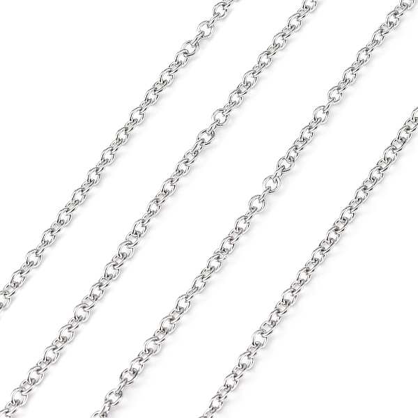PandaHall 304 Stainless Steel Cable Chains, Soldered, with Spool, Oval, Stainless Steel Color, 2.5x2x0.5mm, about 164.04 Feet(50m)/roll 304...
PandaHall 304 Stainless Steel Cable Chains, Soldered, with Spool, Oval, Stainless Steel Color, 2.5x2x0.5mm, about 164.04 Feet(50m)/roll 304...