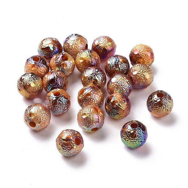 PandaHall UV Plating Rainbow Iridescent Acrylic Beads, with Gold Foil, Textured, Round, Sienna, 14mm, Hole: 3.5mm Acrylic Round Brown
PandaHall UV Plating Rainbow Iridescent Acrylic Beads, with Gold Foil, Textured, Round, Sienna, 14mm, Hole: 3.5mm Acrylic Round Brown