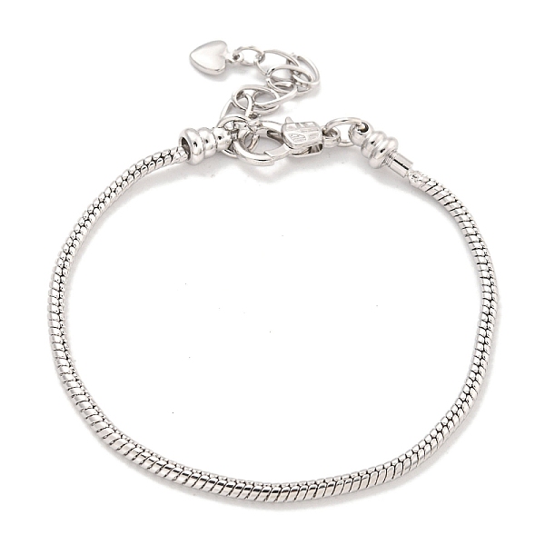 PandaHall 3MM Brass European Style Round Snake Chain Bracelets for Jewelry Making, with Lobster Claw Clasps, Platinum, 8 inch(20.3cm) Brass
PandaHall 3MM Brass European Style Round Snake Chain Bracelets for Jewelry Making, with Lobster Claw Clasps, Platinum, 8 inch(20.3cm) Brass