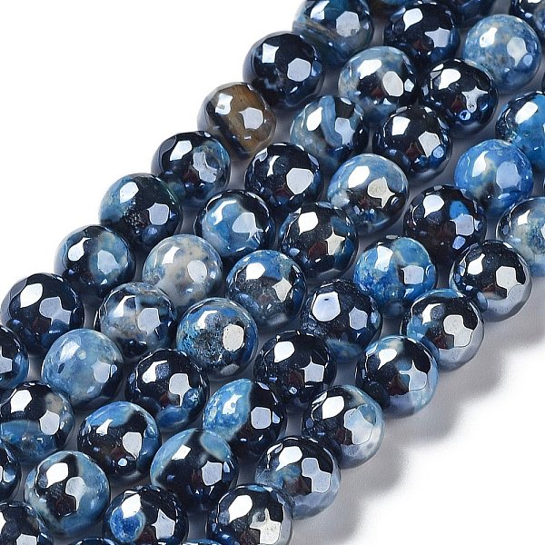 PandaHall Electroplate Natural Fire Crackle Agate Beads Strands, Dyed & Heated, Faceted Round, Light Sky Blue, 8mm, Hole: 1mm, about...
PandaHall Electroplate Natural Fire Crackle Agate Beads Strands, Dyed & Heated, Faceted Round, Light Sky Blue, 8mm, Hole: 1mm, about...