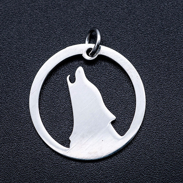 PandaHall 201 Stainless Steel Pendants, Howling Wolf Pendants, with Unsoldered Jump Rings, Flat Round with Wolf, Stainless Steel Color...
PandaHall 201 Stainless Steel Pendants, Howling Wolf Pendants, with Unsoldered Jump Rings, Flat Round with Wolf, Stainless Steel Color...
