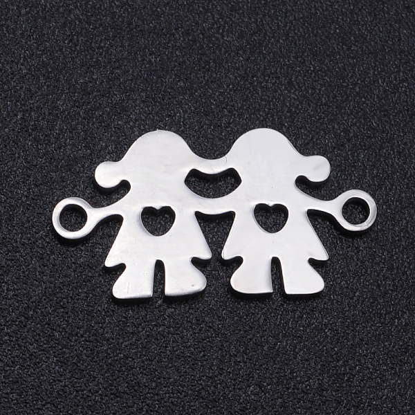 PandaHall 201 Stainless Steel Links connectors, Girl with Girl, Heart , Stainless Steel Color, 10x19x1mm, Hole: 1.5mm 201 Stainless Steel...
PandaHall 201 Stainless Steel Links connectors, Girl with Girl, Heart , Stainless Steel Color, 10x19x1mm, Hole: 1.5mm 201 Stainless Steel...