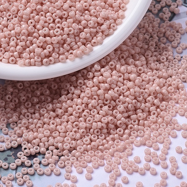 PandaHall MIYUKI Round Rocailles Beads, Japanese Seed Beads, 11/0, (RR3327) Dyed Opaque Salmon, 2x1.3mm, Hole: 0.8mm, about 1111pcs/10g..., Pink
PandaHall MIYUKI Round Rocailles Beads, Japanese Seed Beads, 11/0, (RR3327) Dyed Opaque Salmon, 2x1.3mm, Hole: 0.8mm, about 1111pcs/10g..., Pink