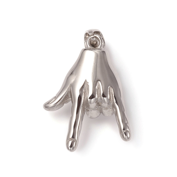 PandaHall 304 Stainless Steel ASL Pendants, Gesture for I Love You, Stainless Steel Color, 37x28x11.5mm, Hole: 8x5mm 304 Stainless Steel...
PandaHall 304 Stainless Steel ASL Pendants, Gesture for I Love You, Stainless Steel Color, 37x28x11.5mm, Hole: 8x5mm 304 Stainless Steel...