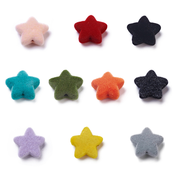 PandaHall Flocky Acrylic Beads, Star, Mixed Color, 13.5~14x13.5~14x5.5mm, Hole: 1.4mm Acrylic Star Multicolor
PandaHall Flocky Acrylic Beads, Star, Mixed Color, 13.5~14x13.5~14x5.5mm, Hole: 1.4mm Acrylic Star Multicolor