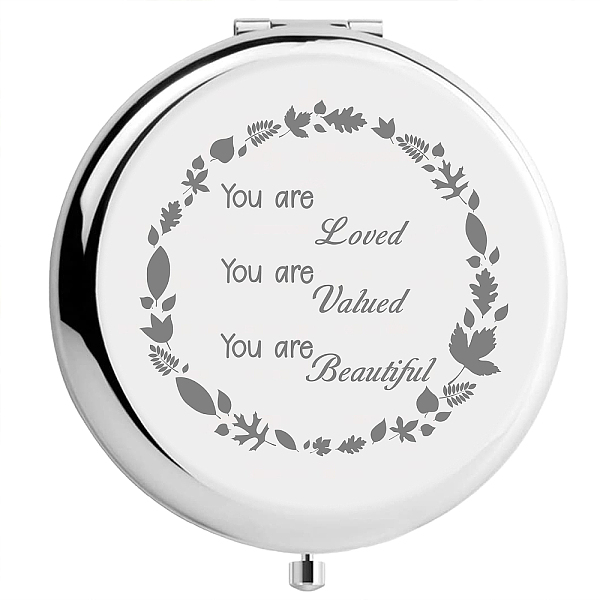 PandaHall CREATCABIN Love Compact Mirror Stainless Steel You're Valued Beautiful Encouraging Mini Makeup Pocket Travel Engraved Mirrors...
PandaHall CREATCABIN Love Compact Mirror Stainless Steel You're Valued Beautiful Encouraging Mini Makeup Pocket Travel Engraved Mirrors...